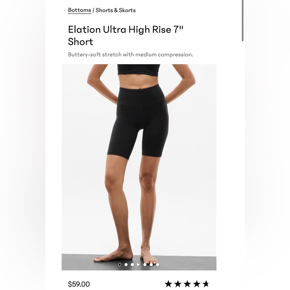 Athleta Women's Black Bike Shorts